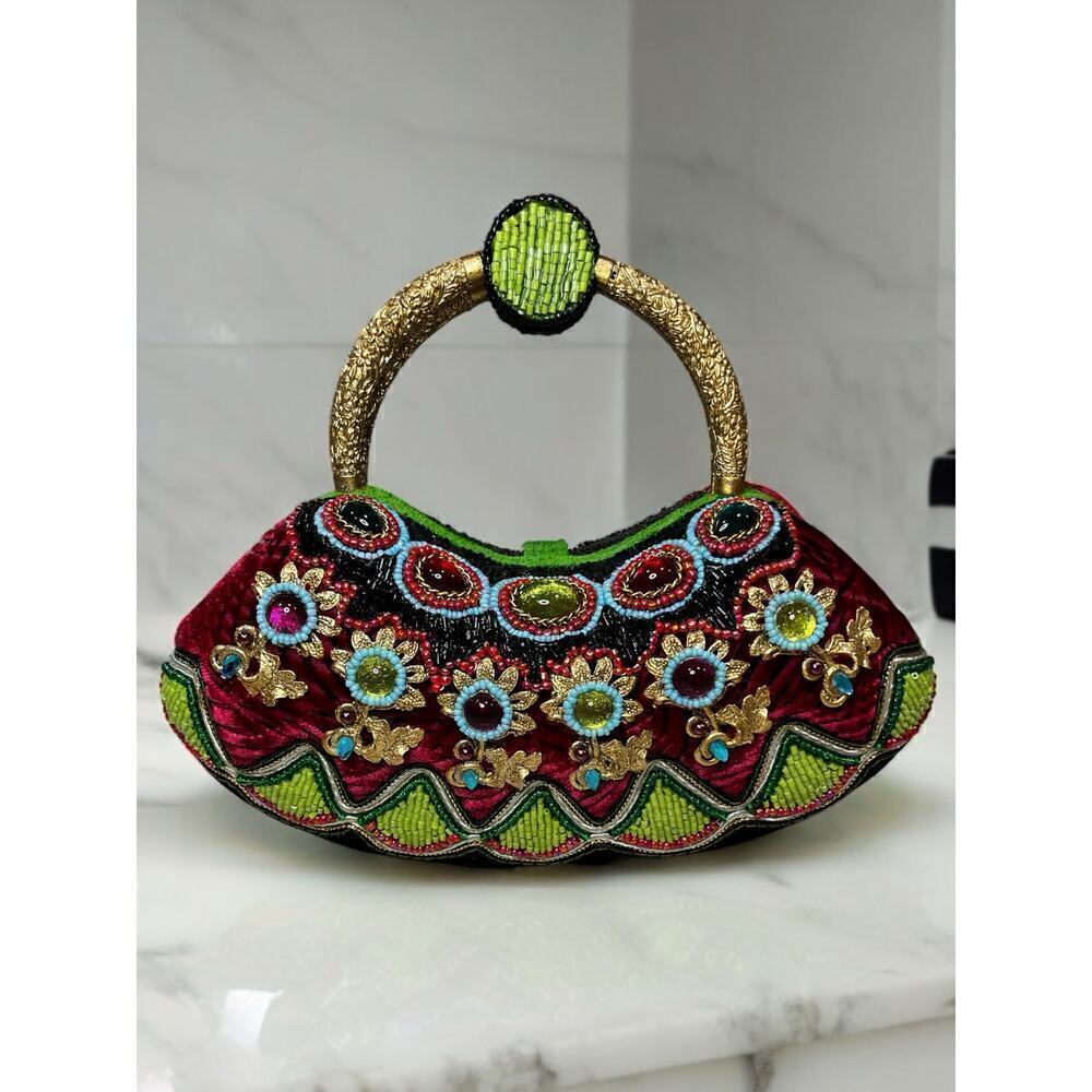 Vintage Mary Frances Jeweled Flower Handbag - Picture 11 of 11